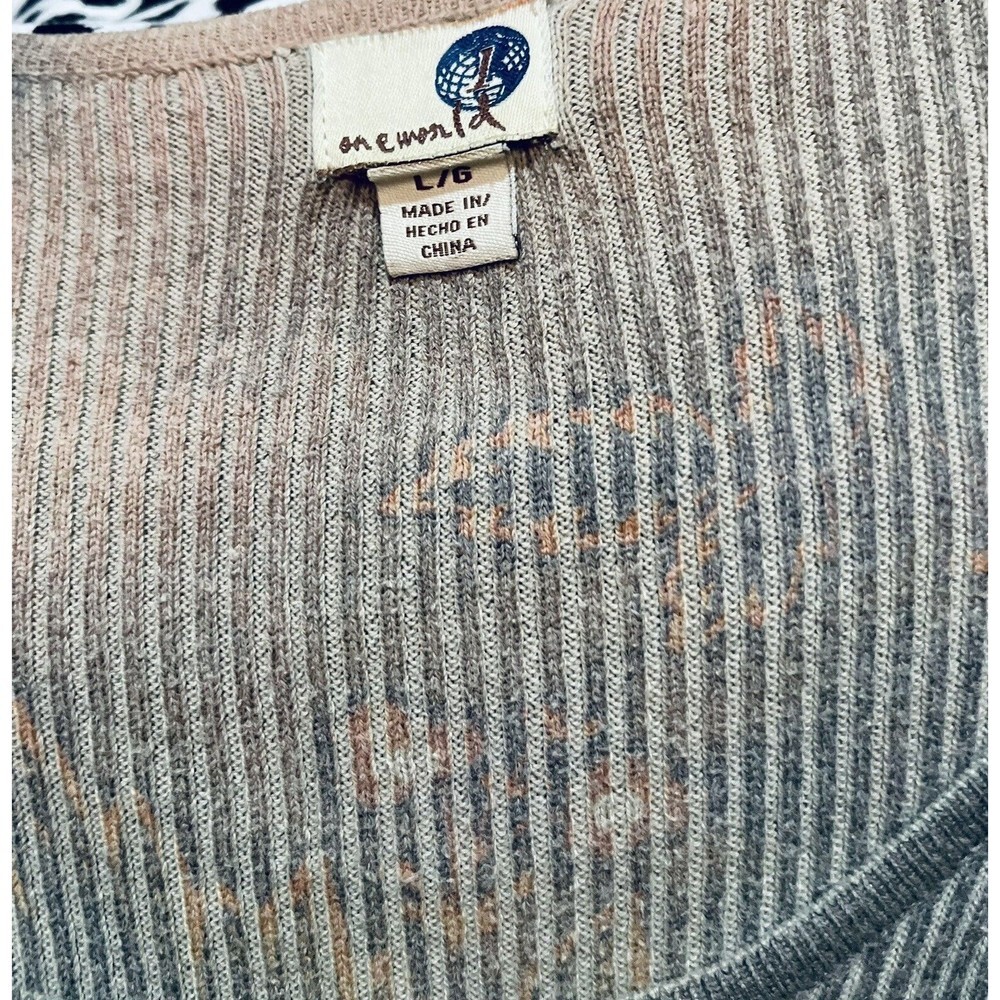 Vintage Ladies Mermaid Brand Brown Lightweight Long Sleeve Sweater Size Large - Picture 5 of 7